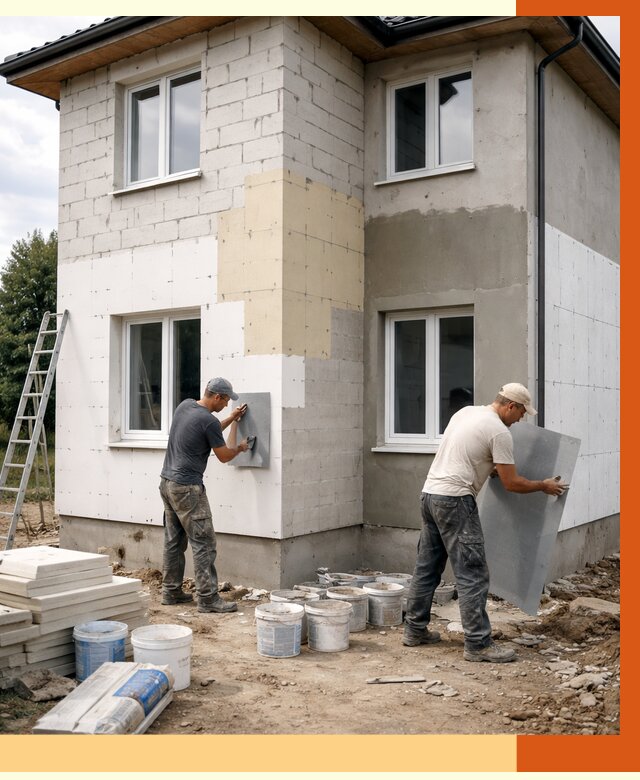 Утепление дома из газобетона в Ирбите от 4617 руб./м² — заказать у ТепломастерРбт